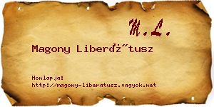 Magony Liberátusz névjegykártya